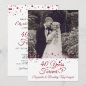 40周年記念ハート YEARS INTO FOREVER 写真 招待状 (正面/裏面)