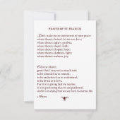 40周年記念バラ祈りの言葉カードフロント サンキューカード (裏面)