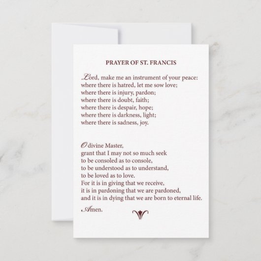 40周年記念バラ祈りの言葉カードフロント サンキューカード (裏面)