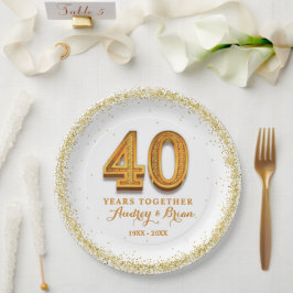 40周年記念パーソナライズ ペーパープレート