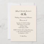 40周年記念パーティの招待状ヴィンテージ聖書 招待状 (裏面)