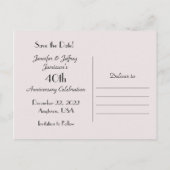 40周年記念パーティーのお知らせを保存 案内ポストカード (裏面)