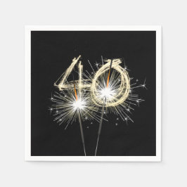 40周年記念パーティースパーカーズオンブラック スタンダードカクテルナプキン