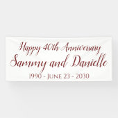 40周年記念パーティーバナーの装飾 横断幕 (横)