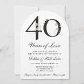 40周年記念パーティーワイルドフラワー40年の愛 招待状 (正面)