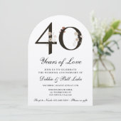 40周年記念パーティーワイルドフラワー40年の愛 招待状 (スタンド正面)