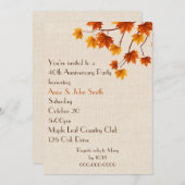 40周年記念パーティー紅葉 招待状 (正面/裏面)