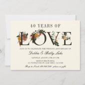 40周年記念パーティー40年の愛 招待状 (正面)