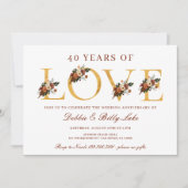 40周年記念パーティー40年の愛 招待状 (正面)