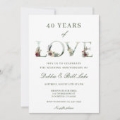 40周年記念パーティー40年の愛 招待状 (正面)