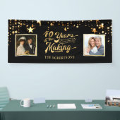 40周年記念ブラック&金ゴールドThen & Nowの写真 横断幕 (トレードショー)