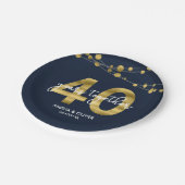 40周年記念ブルーストリングズパーティー ペーパープレート (アングル)