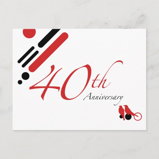 40周年記念モダン（鳥） ポストカード (正面)