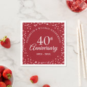 40周年記念ラブハートの紙吹雪 スタンダードカクテルナプキン (インサイチュ)