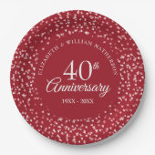 40周年記念ラブハートの紙吹雪 ペーパープレート (正面)