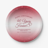 40周年記念ルビーハートが永遠に ペーパープレート (正面)