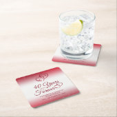 40周年記念ルビーハート40年 スクエアペーパーコースター (インサイチュ)