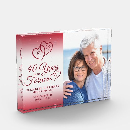 40周年記念ルビーハート40年 フォトブロック (左)