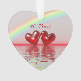 40周年記念ルビーハート オーナメント