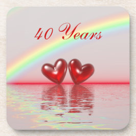 40周年記念ルビーハート コースター