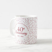 40周年記念ルビーハート コーヒーマグカップ (正面左)