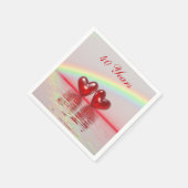 40周年記念ルビーハート スタンダードカクテルナプキン (角)