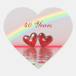40周年記念ルビーハート ハートシール