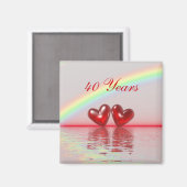 40周年記念ルビーハート マグネット (正面/裏面)