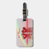 40周年記念ルビーハート ラゲッジタグ (正面縦)