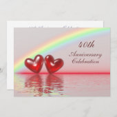 40周年記念ルビーハート 招待状 (正面/裏面)