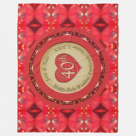 40周年記念ルビーフリースブランケット フリースブランケット