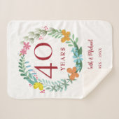 40周年記念ルビーフローラバタフライリース シェルパブランケット (正面(横))