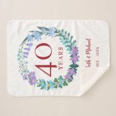 40周年記念ルビーフローラブルーベルリース シェルパブランケット (正面(横))