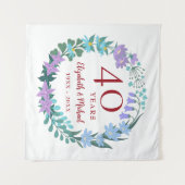 40周年記念ルビーフローラブルーベル薄紫リース タペストリー (正面(横))