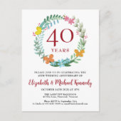 40周年記念ルビーフローラリース招待状 ポストカード (正面)