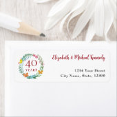 40周年記念ルビーフローラ差出人住所ラベル ラベル (インサイチュ)