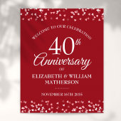 40周年記念ルビーラブハートウェルカムサイン ポスター