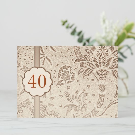 40周年記念ヴィンテージ高級招待状 招待状 (スタンド正面)