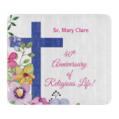 40周年記念修道院宗教生活をパーソナライズ カッティングボード (正面)