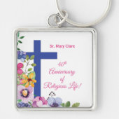 40周年記念修道院宗教生活をパーソナライズ キーホルダー (正面)
