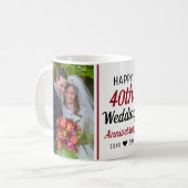 40周年記念写真を2結婚枚作成   コーヒーマグカップ (正面左)