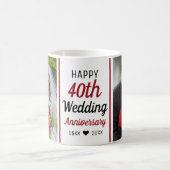 40周年記念写真を2結婚枚作成   コーヒーマグカップ (中央)