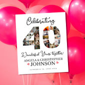 40周年記念写真結婚コラージュパーティー ポスター