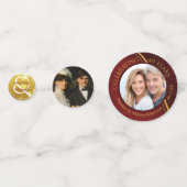 40周年記念写真結婚ルビー金ゴールドカスタム コンフェッティ (正面)