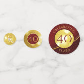 40周年記念写真結婚ルビー金ゴールドカスタム コンフェッティ (裏面)