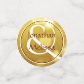 40周年記念写真結婚ルビー金ゴールドカスタム コンフェッティ (スモール正面)