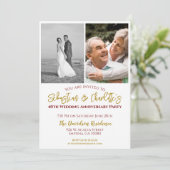 40周年記念写真結婚ルビー 招待状 (スタンド正面)