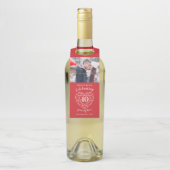 40周年記念写真結婚宝石ハート ボトルネックタグ (ボトル)