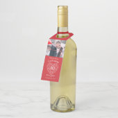 40周年記念写真結婚宝石ハート ボトルネックタグ (アングル)