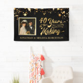 40周年記念写真黒星と金ゴールド星 横断幕 (インサイチュ)